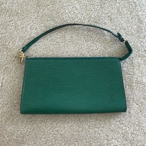 Used Louis Vuitton Epi Leather Pochette Borneo Green